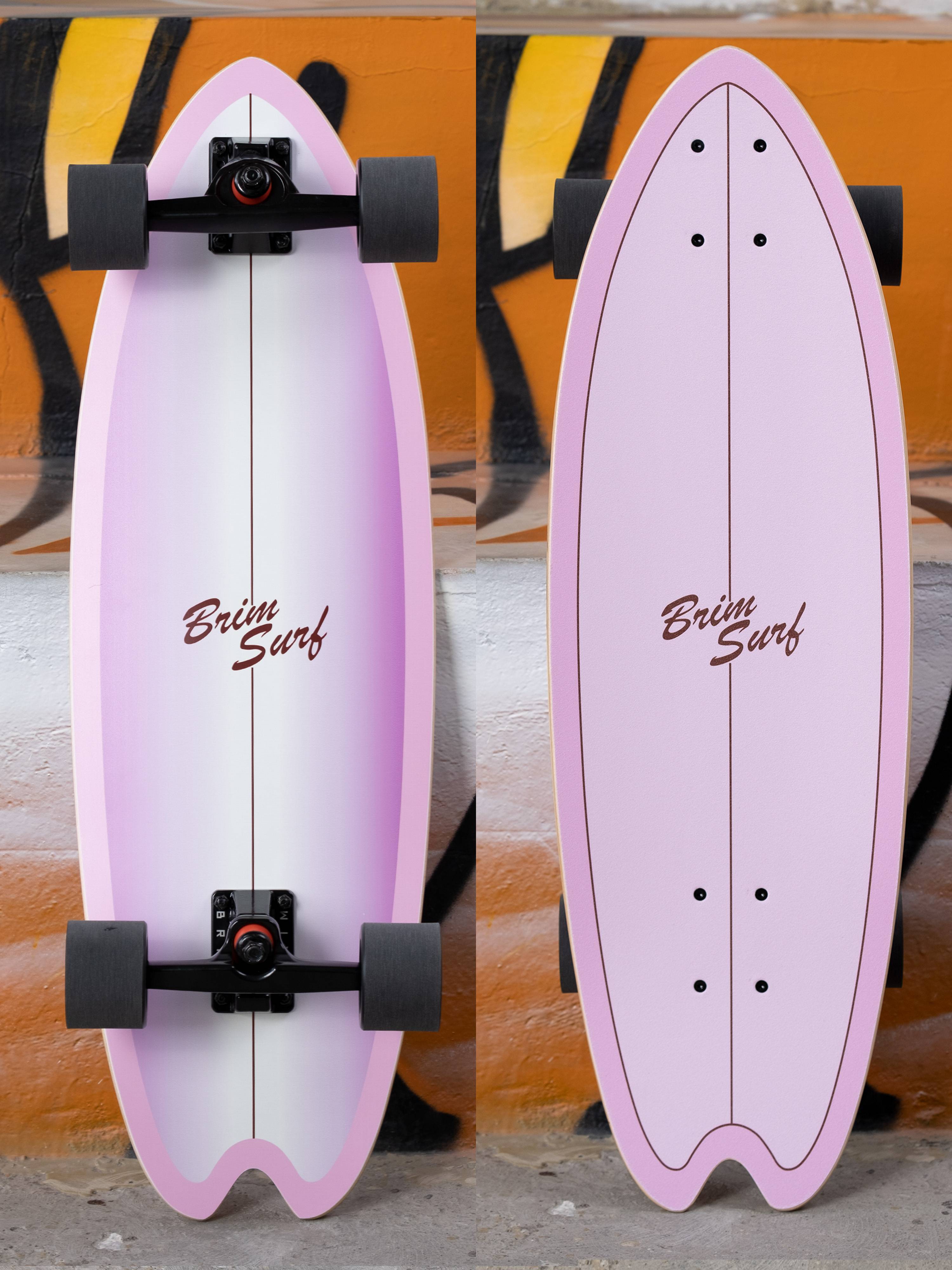 pink waves - 31 inches-pu bridge